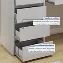 Ver imagem 7 de Penteadeira Camarim com Espelho e Lampada 5 Gavetas 100% MDF Anne Naturalle