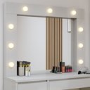 Ver mais imagens de Penteadeira Camarim com Espelho e Lampada 5 Gavetas 100% MDF Anne Naturalle