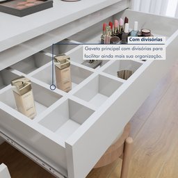 Penteadeira Camarim  100% MDF 184 X 136cm Anne - 5