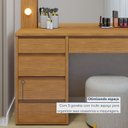 Ver mais imagens de Penteadeira Camarim com Espelho e Lampada 5 Gavetas 100% MDF Anne Marrom/Marromle