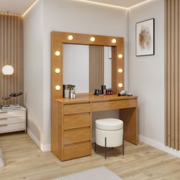 Penteadeira Camarim  100% MDF 184 X 136cm Anne - 2