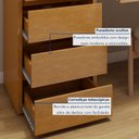 Ver imagem 7 de Penteadeira Camarim com Espelho e Lampada 5 Gavetas 100% MDF Anne Marrom/Marromle
