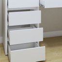 Ver imagem 6 de Penteadeira Camarim com Espelho e Lampada 5 Gavetas 100% MDF Anne Branco/Acetinado