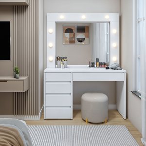 Penteadeira Camarim  100% MDF 184 X 136cm Anne