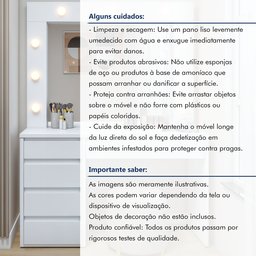 Penteadeira Camarim  100% MDF 184 X 136cm Anne - 13