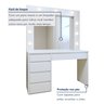 Penteadeira Camarim  100% MDF 184 X 136cm Anne - 9