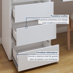 Penteadeira Camarim  100% MDF 184 X 136cm Anne - 4