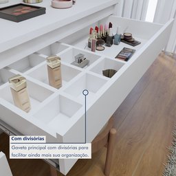 Penteadeira Camarim  100% MDF 184 X 136cm Anne - 7