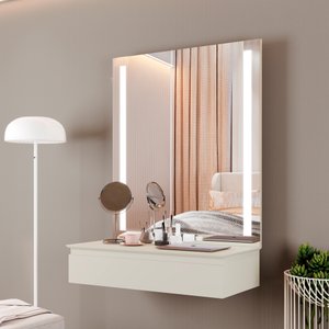 Penteadeira Camarim 1 Gaveta 100%MDF com Led Paris