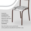 Ver imagem 6 de Conjunto Sala de Jantar Mesa Retangular 140x75cm Tampo Granito Topázio 6 Cadeiras Paraty Marrom/Paraopeba