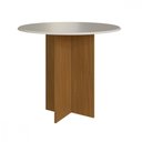 Ver imagem 1 de Mesa de Jantar Redonda 90x90 Aline Freijo com Off White Indekes