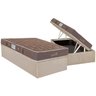 Cama Box Baú Solteiro: Colchão Molas Herval Bonnel Suite Master + Base CRC Suede Clean(88x188) - 1