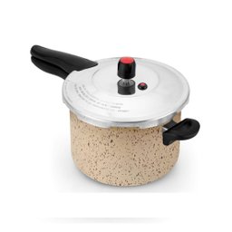 Panela de Pressão Fechamento Externo Antiaderente 4,5 Litros Bege Vanilla - 5