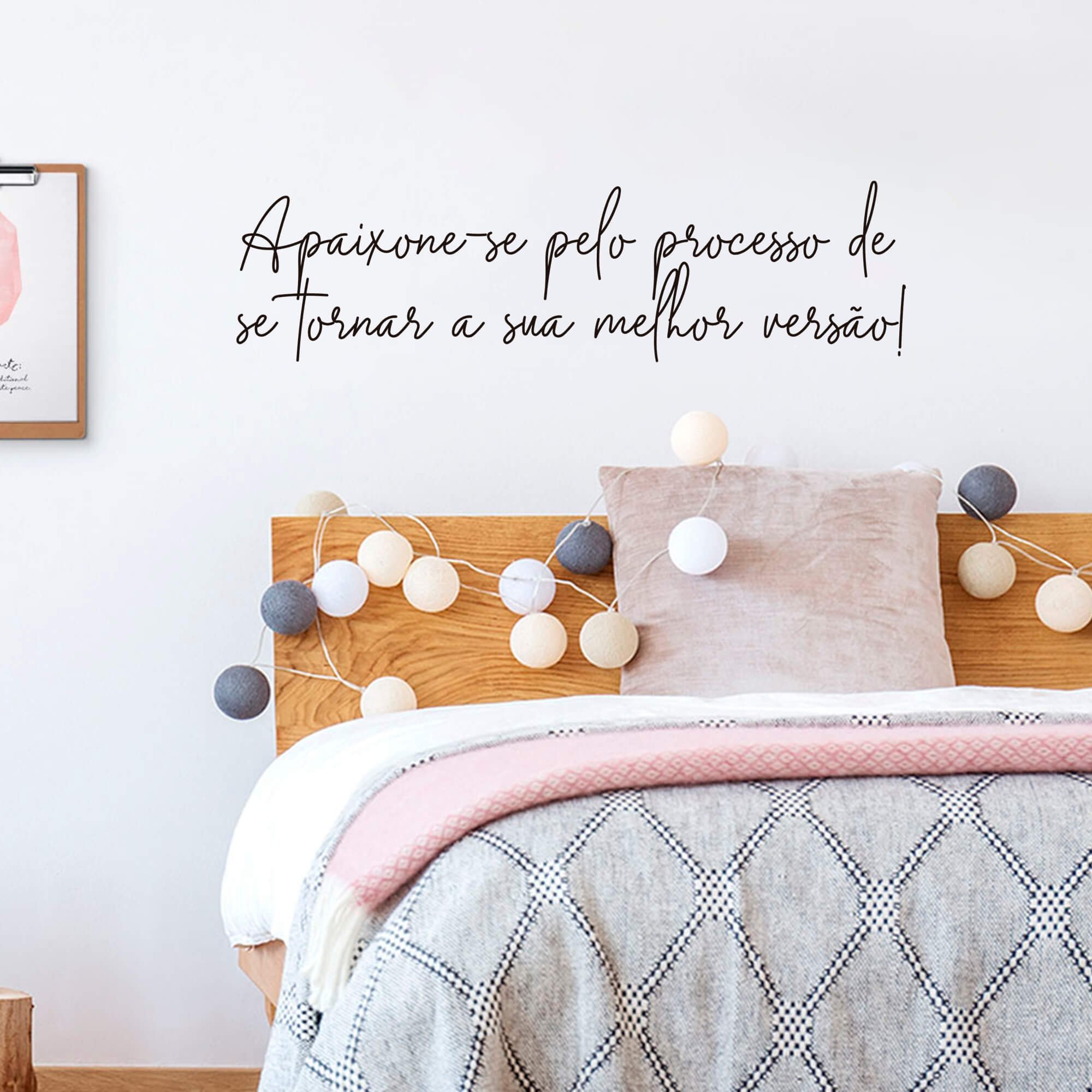 Adesivo Decorativo Frase Motivacional Apaixone-se Pelo Processo Melhor Versão Decoração Sala Kanto S - 3