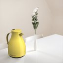 Ver imagem 2 de Garrafa Térmica Mesa Paris Amarela 1l Bule Gatilho Chá Café