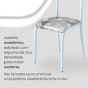 Ver imagem 6 de Conjunto Sala de Jantar Mesa Retangular 140x75cm Tampo Granito Topázio 6 Cadeiras Paraty Branco/Paraopeba