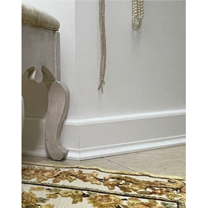 Rodapé de Sobrepor Classic (pacote com 4un) 12cm Branco Mdf - Santa Rita Reveste