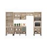 Kit Cozinha Completa 5 Peças Firenze com 2 Portas de Vidro:avena/menta - 3