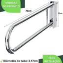 Ver imagem 7 de Barra de Apoio para Sanitário Articulada Cromada 70cm Fs