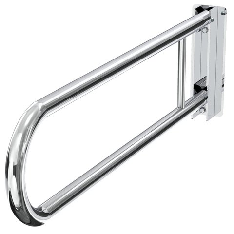 Barra de Apoio para Sanitário Articulada Cromada 70cm Fs