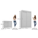 Ver imagem 4 de Quarto Infantil Completo Guarda-Roupa 2 Portas 2 Gavetas com Cômoda Maya Espresso Móveis Branco