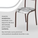Ver imagem 6 de Conjunto Sala de Jantar Mesa Retangular 100x60cm Tampo Madeira MDP 4 Cadeiras Paraty Marrom/Paraopeba
