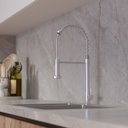 Ver imagem 6 de Torneira Gourmet Flexível Bancada Cozinha Água Fria Escovada