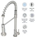 Ver imagem 2 de Torneira Gourmet Flexível Bancada Cozinha Água Fria Escovada