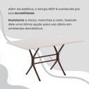 Ver mais imagens de Conjunto Sala de Jantar Mesa Retangular 100x60cm Tampo Madeira MDP 4 Cadeiras Paraty Marrom/Creme