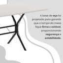 Ver mais imagens de Conjunto Sala de Jantar Mesa Retangular 100x60cm Tampo Madeira MDP 4 Cadeiras Paraty Preto/Floral/Fosco