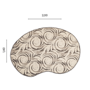 Ver imagem 3 de Tapete Organico Bean Antiderrapante 140x200cm para Quarto e Sala Cinnamon Roll São João