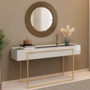 Ver imagem 1 de Aparador para Sala de Estar Espelhado Pés Industrial Malika D05 Bali - Lyam Decor