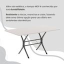Ver mais imagens de Conjunto Sala de Jantar Mesa Retangular 100x60cm Tampo Madeira MDP 4 Cadeiras Paraty Prata/Paraopeba/Mart