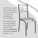 Ver imagem 7 de Conjunto Sala de Jantar Mesa Retangular 100x60cm Tampo Madeira MDP 4 Cadeiras Paraty Prata/Paraopeba/Mart