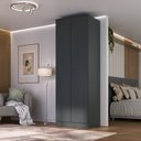 Ver imagem 1 de Guarda-Roupa 2 Portas MDF Ravi Cinza/Grafitto