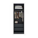 Ver imagem 3 de Guarda-Roupa 2 Portas MDF Ravi Cinza/Grafitto