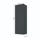 Ver imagem 4 de Guarda-Roupa 2 Portas MDF Ravi Cinza/Grafitto
