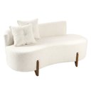 Ver imagem 5 de Kit Decorativo Sofá Curvo Orgânico + 01 Puff e Poltrona Luna Boucle Branco - Montanaris Decor