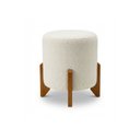 Ver imagem 6 de Kit Decorativo Sofá Curvo Orgânico + 01 Puff e Poltrona Luna Boucle Branco - Montanaris Decor