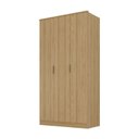 Ver imagem 2 de Guarda-Roupa 3 Portas MDF Ravi Marrom/Olmo Italiano
