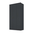 Ver imagem 2 de Guarda-Roupa 3 Portas MDF Ravi Cinza/Grafitto
