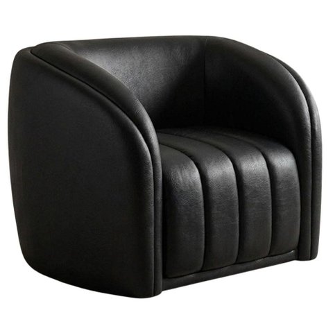 Poltrona Decorativa Organica Mehis Base Fixa Courino Tcs 724 Moll
