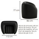 Ver imagem 3 de Poltrona Decorativa Organica Mehis Base Fixa Courino Tcs 724 Moll