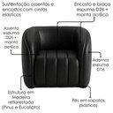 Ver imagem 5 de Poltrona Decorativa Organica Mehis Base Fixa Courino Tcs 724 Moll