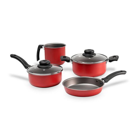 Conjunto de Panelas 4 Peças Anis Borgonha - Brinox