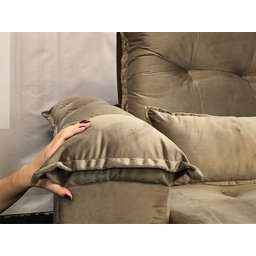 Sofá Retrátil Reclinável 2,30 m Bege 501 Campo Grande - 9 Sofá Retrátil Reclinável 2,30 m Bege 501 Campo Grande - 9