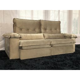 Sofá Retrátil Reclinável 2,30 m Bege 501 Campo Grande - 5 Sofá Retrátil Reclinável 2,30 m Bege 501 Campo Grande - 5