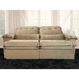 Sofá Retrátil Reclinável 2,30 m Bege 501 Campo Grande - 6 Sofá Retrátil Reclinável 2,30 m Bege 501 Campo Grande - 6