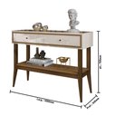 Ver imagem 6 de Aparador 2 Gavetas Bari Retro Mdp Off White e Cedro Natural 105cm