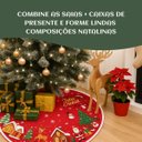 Ver imagem 4 de Saia Tapete Base Árvore de Natal Modelo 3 Decoração Papai Noel Enfeite Natalino Luxo Luvinco